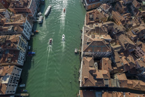 Aerial view of the Grand Canal, Venice, Veneto, Italy
