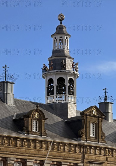 Town hall from 1700 with a carillon tower, Roermond, Limburg province, the Netherlands