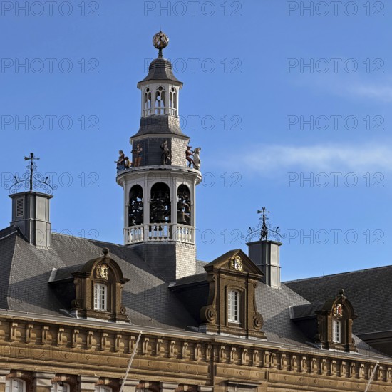Town hall from 1700 with a carillon tower, Roermond, Limburg province, the Netherlands