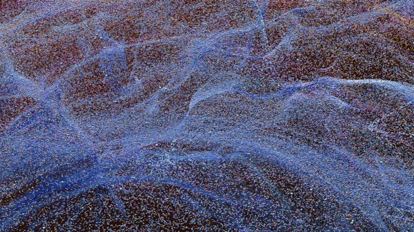 This captivating background showcases a dynamic array of particles in motion, creating a mesmerizing visual effect The rich colors and intricate patterns evoke a sense of depth and fluidity