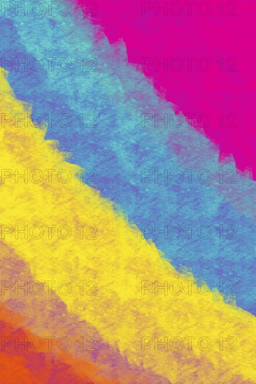 This image presents a striking backdrop with vibrant textures in shades of blue, pink, yellow, and orange, ideal for bold visual projects