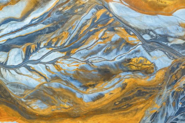 This image features an intricate multicolor abstract texture, showcasing vibrant blue and orange hues with dynamic patterns Ideal for backgrounds or creative projects