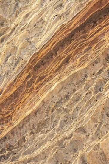 An intricate, natural lines and patterns of golden desert sandstone, emphasizing its rich, warm tones and textured surface