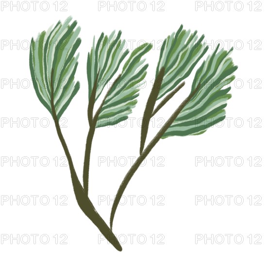 A vibrant illustration of stylized green flowers with dynamic brush strokes, capturing the essence of nature's beauty Perfect for artistic and botanical themes