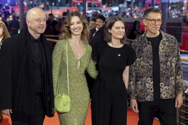 Nikolay Mutafchiev, Michelle Tzontchev, Geneviève DuLude-de Celles, Galin Stoev on the Red Carpet in front of the closing gala of the 76th Berlinale at the Theater am Potsdamer Platz Berlin on 21.02.2026. The 76th Berlin International Film Festival will take place from February 12 to 22, 2026