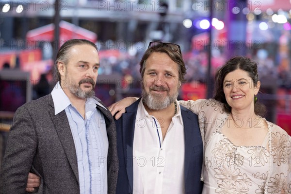 Banker White, Andy Mitchell, Anna Fitch on the Red Carpet in front of the closing gala of the 76th Berlinale at the Theater am Potsdamer Platz Berlin on 21.02.2026. The 76th Berlin International Film Festival will take place from February 12 to 22, 2026