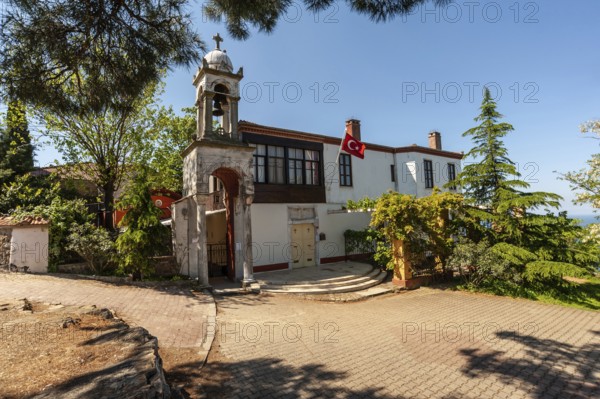 Istanbul, Turkey. 27th April 2016 Aya Yorgi Greek Orthodox Church, Buyukada, the Princess Islands known as the Adalar in the Marmara sea near Istanbul, Turkey