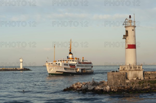 Istanbul, Turkey. 11th April 2016 Trans-Continental Ferry arriving at Kadikoy on the Asian side of Istanbul