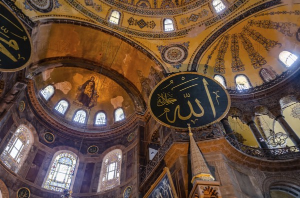 Istanbul, Turkey. 25th July 2013 Aya Sofia or Hagia Sophia Holy Grand Mosque and formerly the Church of Hagia Sophia, Sultanahmet, Fatih, Istanbul, Turkey
