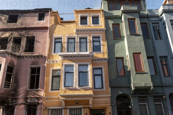 Istanbul, Turkey. October 22nd 2021 Restoration, renovation and gentrification of the historical homes and houses of the Fener and Balat neighbourhood beside the Golden Horn, Istanbul, Turkey