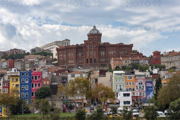 Istanbul Turkey. October 12th 2021 Known as the Red Castle the historical Rum Greek Orthodox high school sits on a hill overlooking the Golden Horn in the Fener district of Istanbul
