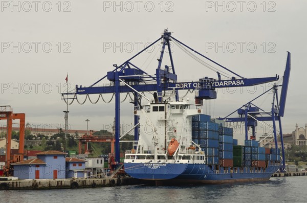 Istanbul, Turkey. April 23rd 2012 Haydarpasa container shipping port, Istanbul, Turkey