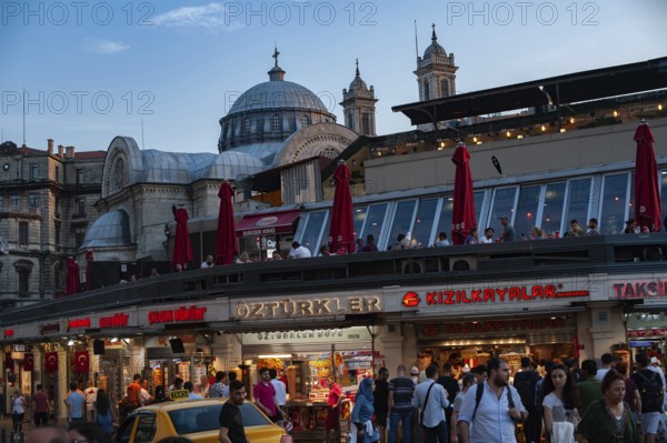 Istanbul, Turkey. June 7th 2019 Fast food and Donor Kebab Shops at Taksim Square on the European side of Istanbul, Turkey
