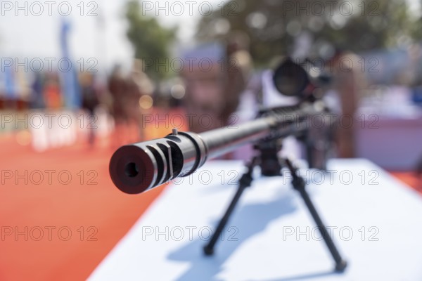 Commandos of the Central Reserve Police Force (CRPF) simulate a counter-terrorist hostage rescue and room-intervention drill during the 87th Raising Day celebrations, on February 19, 2026 in Guwahati, India