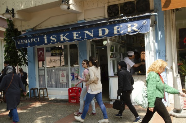Bursa, Turkey. April 21st 2014 Iskender Kebapci, home of the famous Iskender Kebab, Bursa, Turkey