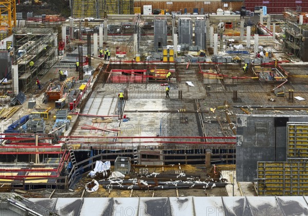 Large-scale construction site, replacement building for the NA complex, Ruhr-Universität Bochum, abbreviated RUB, Ruhr region, North Rhine-Westphalia, Germany