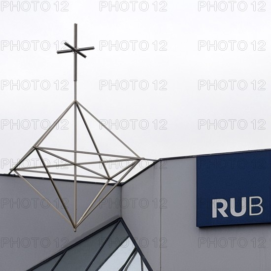 University Forum East, abbreviated UFO, in the former Kirchen-Forum, Ruhruniversität, abbreviated RUB, Bochum, Ruhr Area, Germany