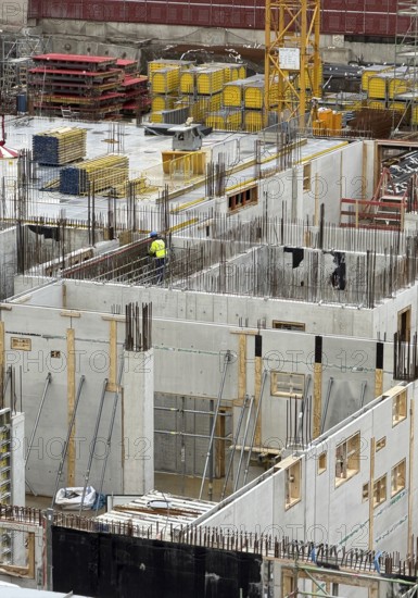 Large-scale construction site, replacement building for the NA complex, Ruhr-Universität Bochum, abbreviated RUB, Ruhr region, North Rhine-Westphalia, Germany