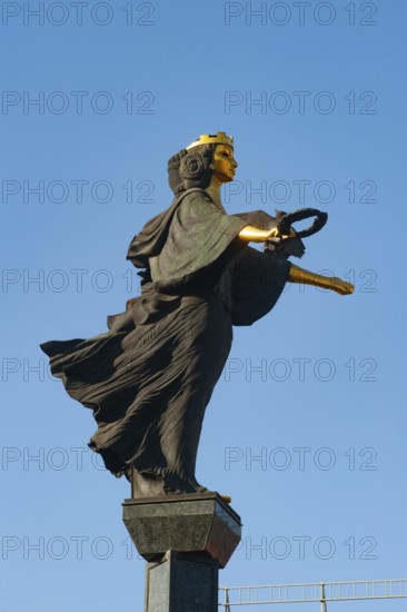 Sofia, Bulgaria, April 1st 2019. The Statue of Sveta Sofia, Saint Sophia, Bulgaria