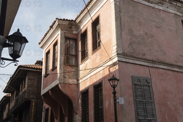 Sozopol, Bulgaria. September 25th 2020 Beautiful traditional houses in the Old harbour town of Sozopol on the Black sea coast 35 kms from Burgas, Bulgaria