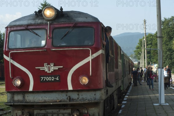 Velingrad, Bulgaria, March 7th 2018 Rural train travel in Velingrad, Bulgaria