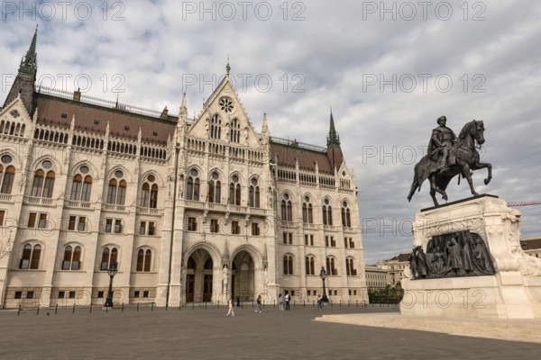 Budapest, Hungary. October 1st 2023 The Hungarian Parliament Building seat of the National Assembly of Hungary, Kossuth Square in the Pest side of the city on the bank of the River Danube
