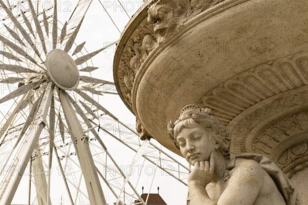 Budapest, Hungary. October 1st 2023 Budapest Eye, a Ferris wheel located in a public park at Erzsebet Square offers panoramic views of Budapest, capital city of Hungary