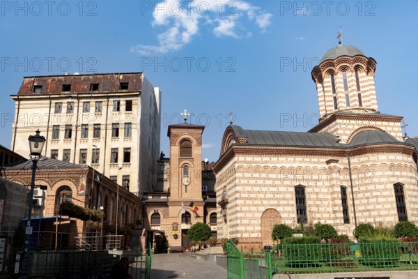 Bucharest, Romania. October 29th 2023. The Old Court Princely Church, a rare example of the old Wallachian ecclesiastical architecture of Byzantine origin, Bucharest Old Town