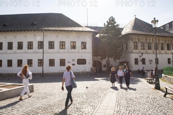 Bucharest, Romania. October 29th 2023. Manuc's Inn, the oldest operating hotel building in Bucharest Old Town, Romania