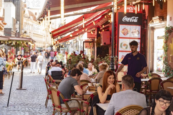 Bucharest, Romania. October 29th 2023. A popular restaurant in Grand Old Town of the Romanian Capital, Bucharest, Romania