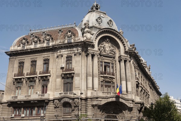 Bucharest, Romania. October 29th 2023. Charming Belle Epoque architecture of the luxury Le Dome Restaurant, Old Town, Bucharest, Romania