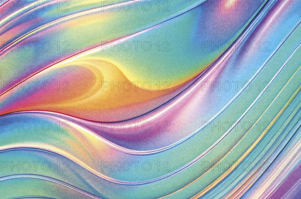This artwork showcases a vibrant, abstract gradient with smooth, flowing lines and a textured, grainy quality The hues blend beautifully, creating an eye-catching visual display