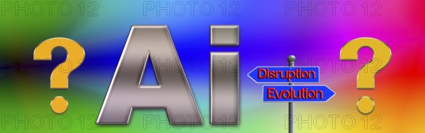 Symbolic photo, AI and AI idealized as perfection of the future, ChatGBT, AI, OpenAI, chatbot, artificial intelligence, IT system, computer science, AI learning, IT technology, computer system, software, Microsoft, Google, Meta, surveillance, camera in the eye, silicon brain, thinking machine, creativity, new wonder of the world, Einstein replacement, questionable intelligence, AI research, voice robot, algorithm, Internet threat