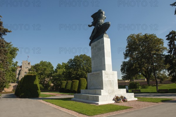 Belgrade, Serbia. July 23rd 2019 Monument of Gratitude to France, Kalemegdan Park, Begrade Fortress, Serbia