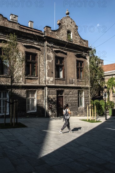 Belgrade, Serbia. July 23rd 2019 The trendy Skadarlija neighborhood of Old Belgrade