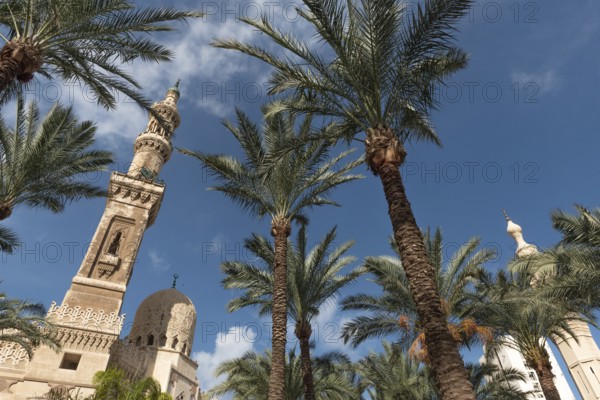 Alexandria, Egypt. December 3rd 2022 13th century Islamic architecture of Abu Al Abbas al Mursi Mosque, tomb of Sufi saint Murcian Andalusi, near the citadel of Qaitbay, Alexandria, Egypt