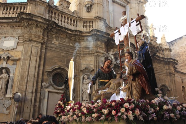 Sicily, old town of Trapani, Good Friday mystery procession La Processione dei Misteri, procession with the mysteries