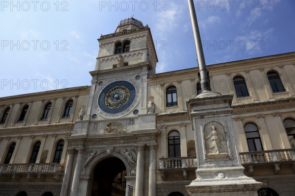 Torre dell'Orologio is a bell tower in Piazza Dei Signori between the Palazzo del Capitanio and the Palazzo dei Camerlenghi in Padua, Veneto, Italy