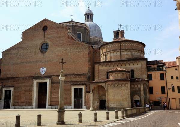 Cathedral of Padua, Cattedrale di Santa Maria Assunta, and the adjacent baptistery in Padua, Veneto, Italy