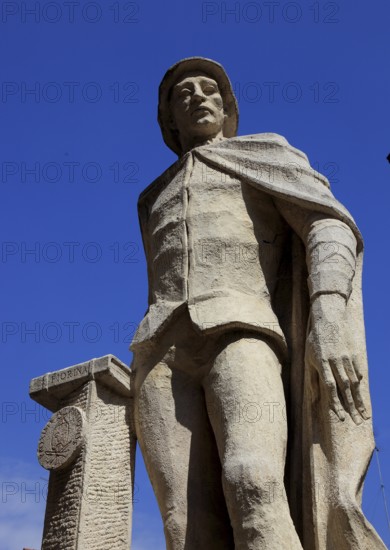 Angelo Beolco, il Ruzante, important Paduan poet, playwright and actor, Piazzetta Lucia Valentini Terrani, right next to the Teatro Verdi in Padua, Veneto, Italy