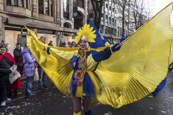 Foot group at the Düsseldorf Rose Monday procession, dancers, North Rhine-Westphalia, Germany