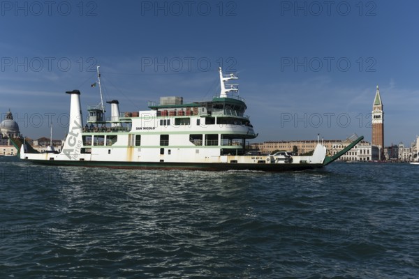 San Nicolo car ferry off Venice, Veneto, Italy