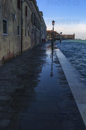 Quay on Giudecca Island, Venice, Veneto, Italy