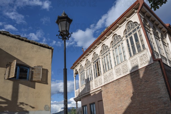 Tbilisi, Georgia. September 12th 2025. Beautiful restored traditional Georgian houses in the Old Town, Tbilisi, Georgia