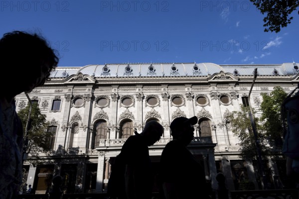 Tbilisi, Georgia. August 19th 2025. Beautiful architecture of the Rustaveli National Theatre, the largest and one of the oldest theaters of Georgia, located in its capital Tbilisi on Rustaveli Avenue