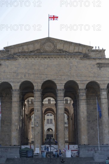 Tbilisi, Georgia. August 26th 2025. The Parliament of Georgia Building, meeting place of the Georgian Government, located at 8 Rustaveli Avenue, Tbilisi Georgia