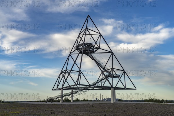 The Emscherblick stockpile event, tetrahedron for short, in Bottrop, Ruhr region, North Rhine-Westphalia, Germany
