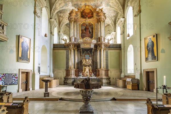 Altar of the Neustädter Church in Erlangen, Middle Franconia, Bavaria, Germany