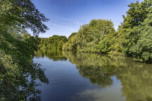 Regnitz Altwasser in Forchheim, Upper Franconia, Bavaria, Germany