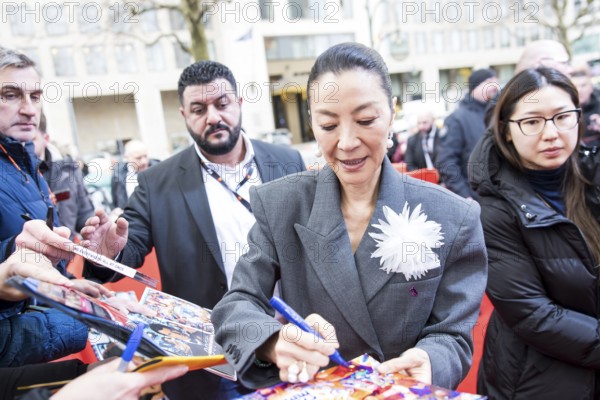Michelle Yeoh signs autographs ahead of the premiere of the film Everything Everywhere All At Once at the Berlinale at Berlin's Zoo Palast on 13.02.2026. The 76th Berlin International Film Festival will take place from February 12 to 22, 2026